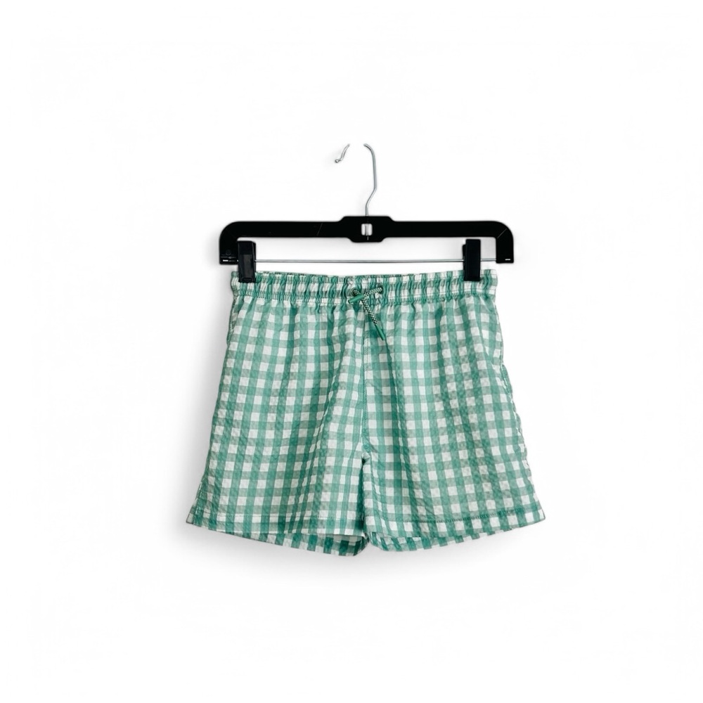 Zara Kids Gingham Swim Trunks